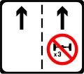 Prohibited Axles in Right Hand Lane
