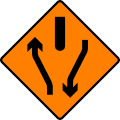 Start of Central Reserve or Obstruction