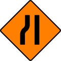 Road Narrows on Left