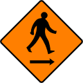 Pedestrians Cross to Right