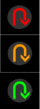 3 aspect U-turn traffic signal