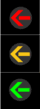 3 aspect left turn traffic signal