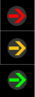 3 aspect right turn traffic signal