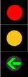 Green left turn 3 aspect traffic signal