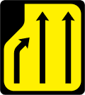 Lane Loss (Three to Two Lanes) - Left