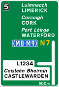 Map Type Advance Direction Sign-2