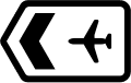 Sign F 221L Airport Direction