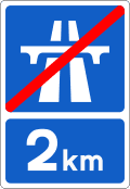End of Motorway Ahead