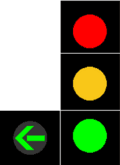 4 aspect traffic signal with green left turn