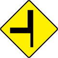 Junction With Major Road at Sharp Corner - Left
